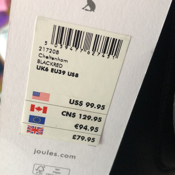 NWT Joules Cheltenham black boots, size 8 - Picture 6 of 6